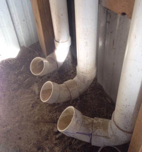 3 chicken feeders from pvc